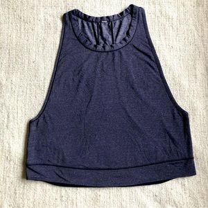 Lululemon cropped tank top navy blue